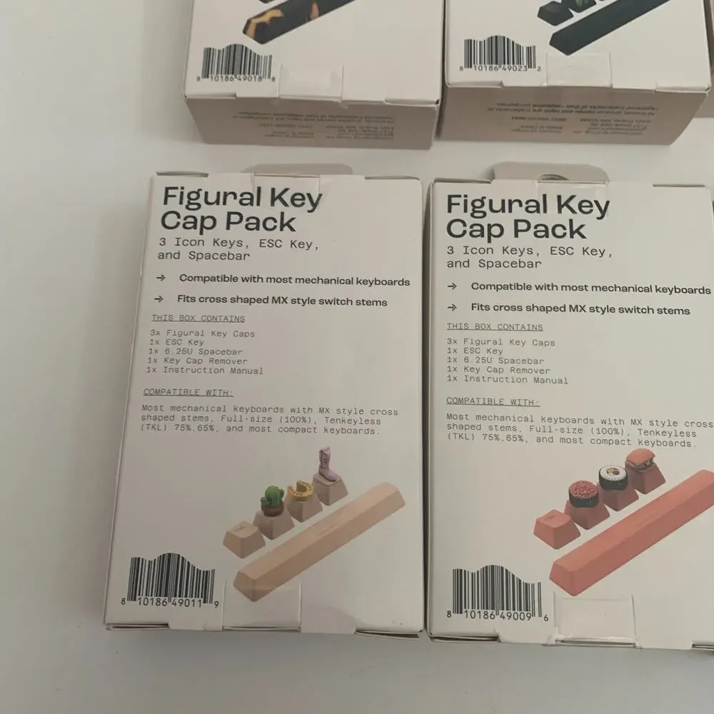 North Lot Of 6 Mechanical Keyboard Assoreted Caps Sets Figural key+ Arrow Accent
